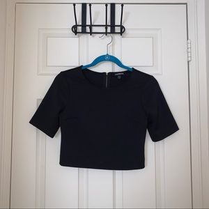 EXPRESS black fitted crop top